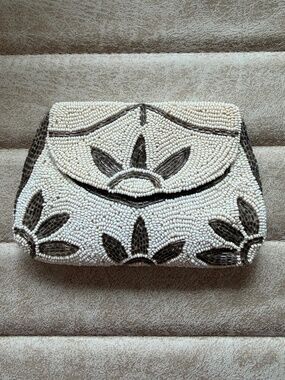 VTG 1930s Art Deco Czech Beaded Clutch Purse Flapper Bridal Something Old